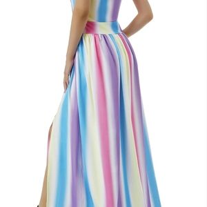 Colorful Striped Maxi Dress